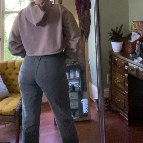 Vintage L.L.Bean released hem gray/green jeans - Picture 3 of 3